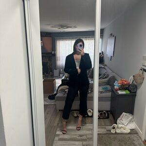 PAIGE Black Cropped Jumpsuit